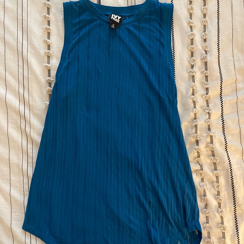 IVY PARK blue longline tank